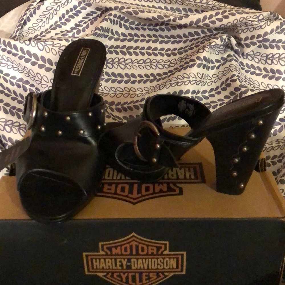 Brand New Harley Davidson peep toes heels